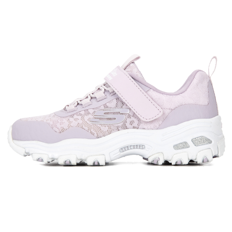 斯凯奇儿童SKECHERS GIRLS 魔术贴休闲老爹鞋女童熊猫鞋302541L-LAV